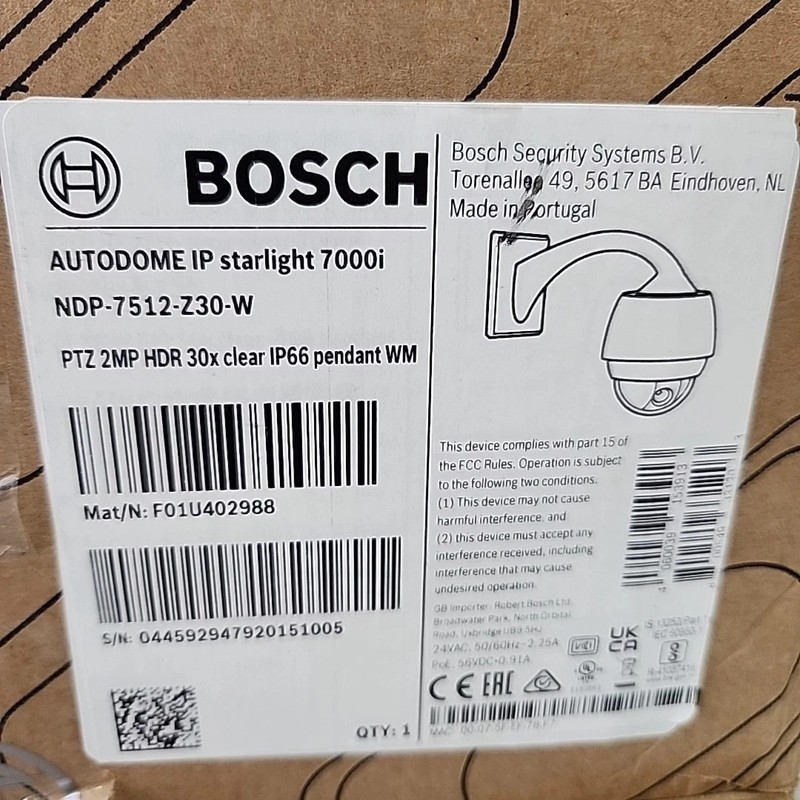 Bosch Autodome IP Starlight 7000i Outdoor Camera NDP-7512-Z30 NEW UNOPENED. gallery