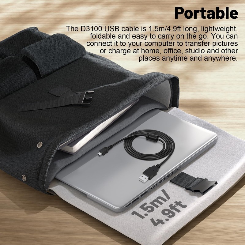 Replacement UC-E4 USB Cable Date Sync Photo Transfer Cord Compatible with Nik... gallery