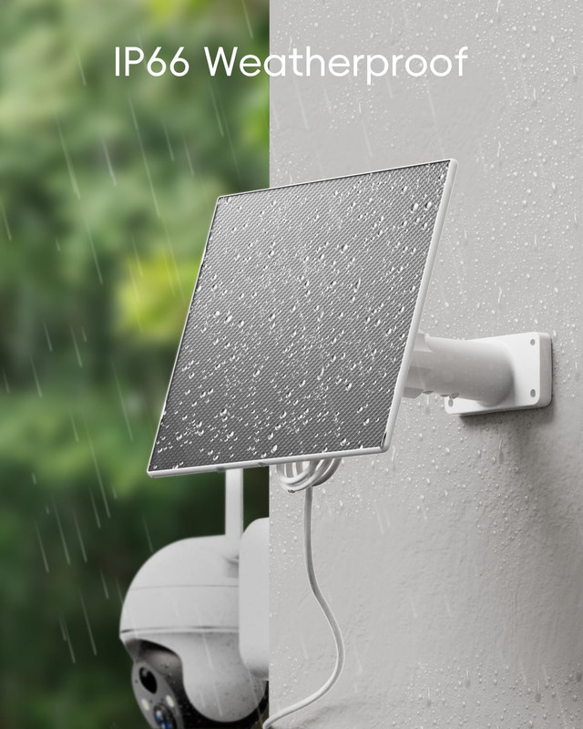 5W Solar Panel for Security Cameras Wireless Outdoor, with Micro USB & Type-C Po gallery