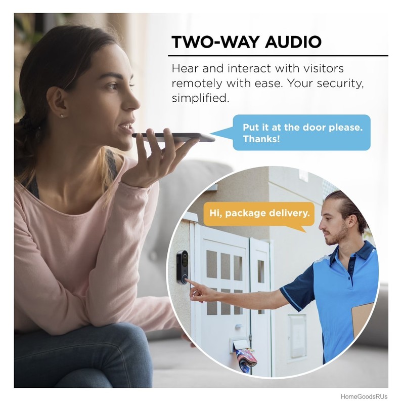 Wire-Free Smart Doorbell Camera 1080p HD Two-Way Audio Motion Alerts Night gallery