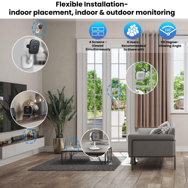 2K Window Camera with 32GB Memory Card, 5GHz & 2.4GHz WiFi Indoor Cameras for... gallery