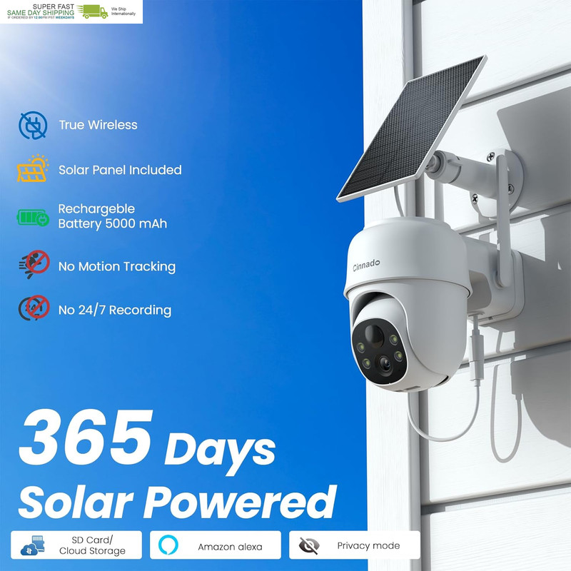2K Cameras for Home Security-2.4G Wifi Outdoor Camera Wireless Solar/Battery Pow gallery