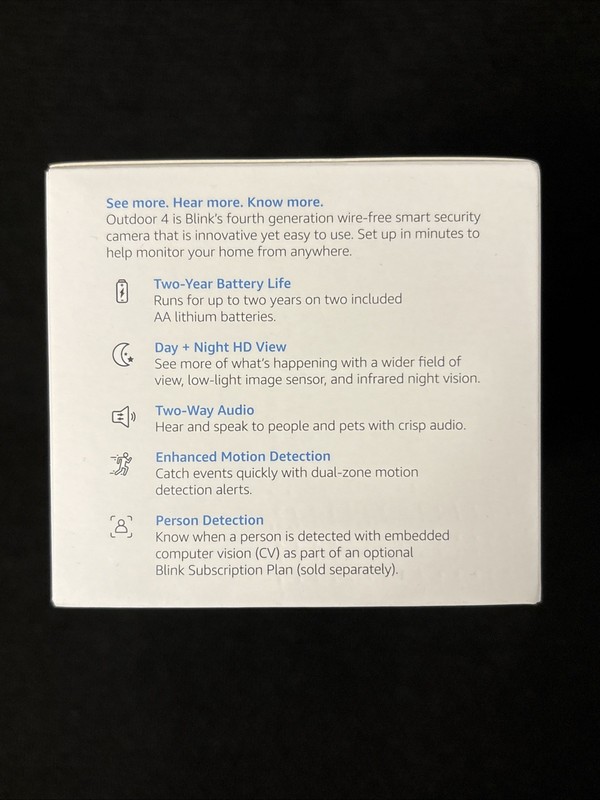 NEW - Blink Outdoor 4 Wire-Free Smart Security Camera, Works with Alexa - Black gallery
