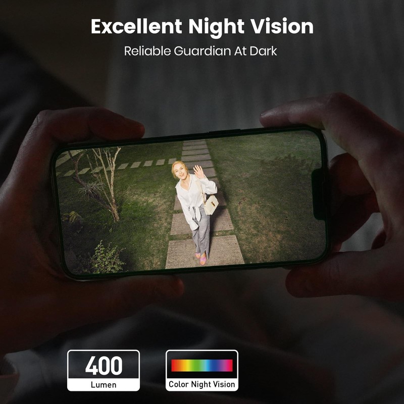 Aosu 3K Outdoor Security Camera, 360° PTZ, Auto-Tracking, 400-Lumen Spotlight gallery