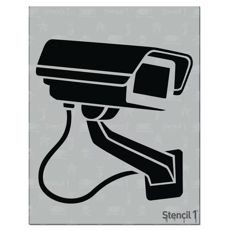 Surveillance Camera Stencil