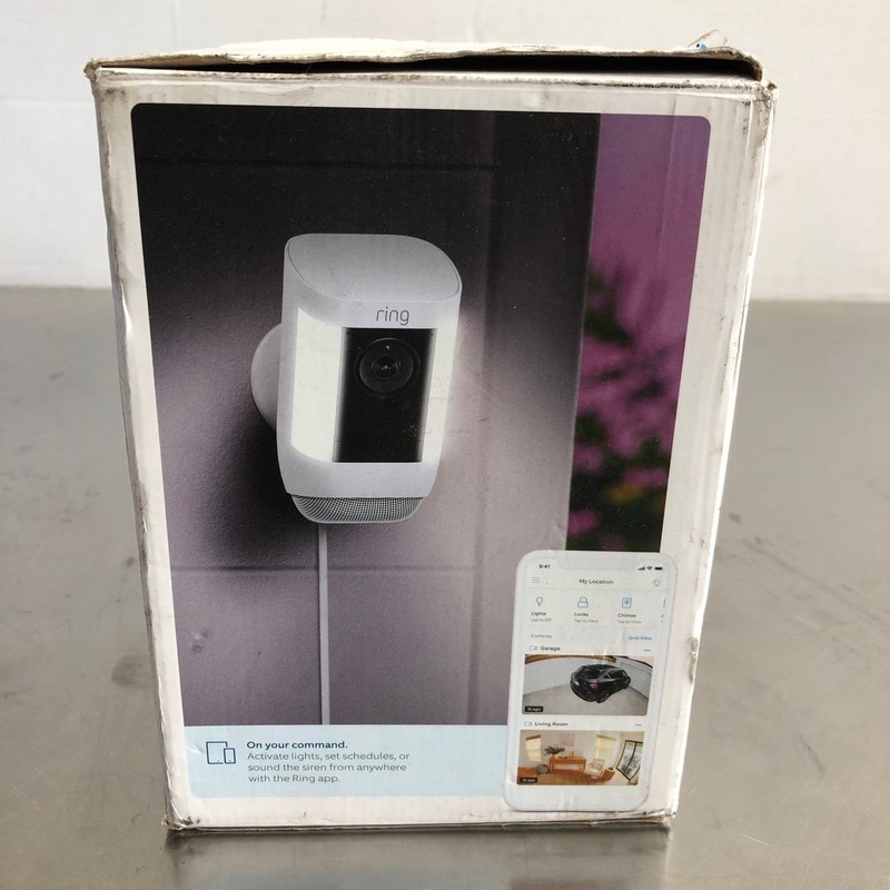 Ring Spotlight Cam Pro Plug-In Outdoor Security Camera, Lights & Siren 3D Motion gallery