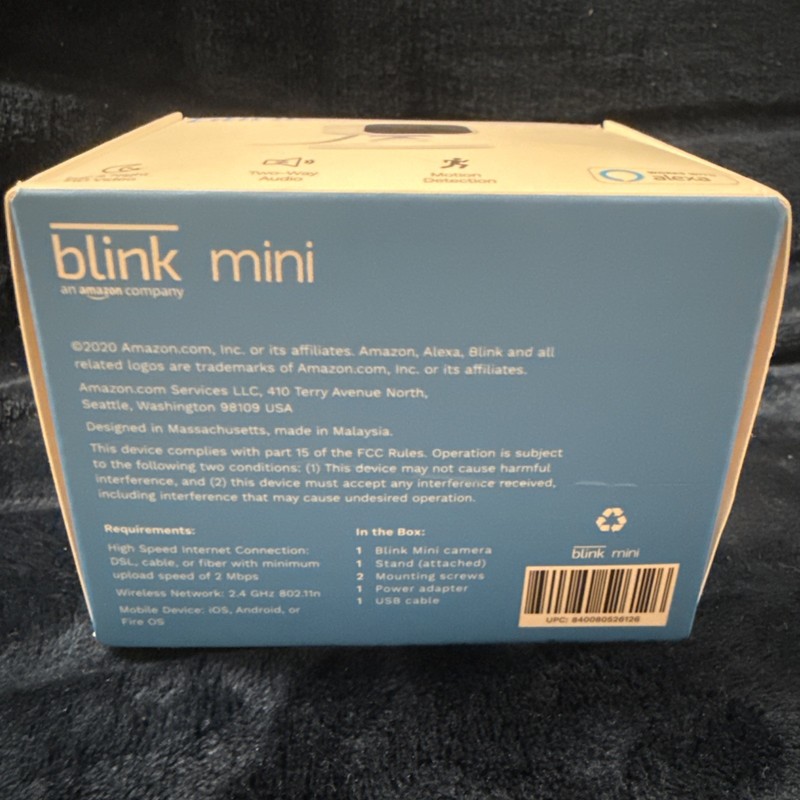 Blink Mini Indoor Plug-In Live HD Smart Surveillance Camera BCM00300U NEW! gallery