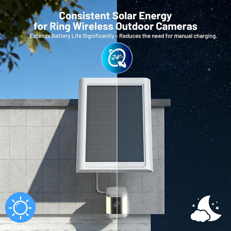 Solar Panel for Ring Camera – Compatible with Ring Stick up Cam Battery/Pro And gallery