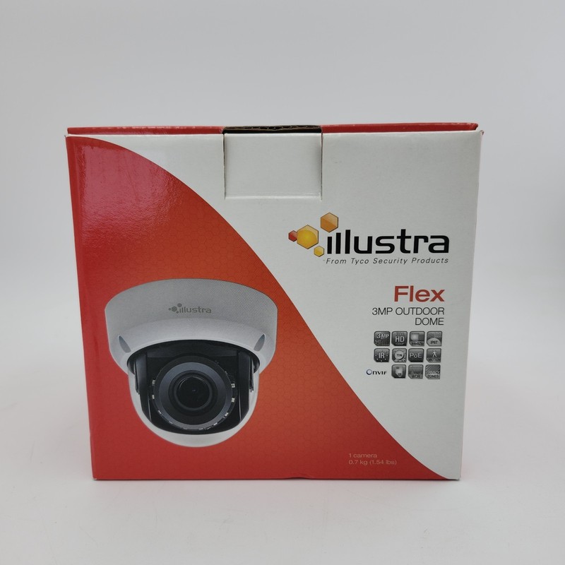 Illustra Flex IFS03D1OCWIT 3MP Outdoor Dome IP Camera Varifocal 2.8-12mm New...