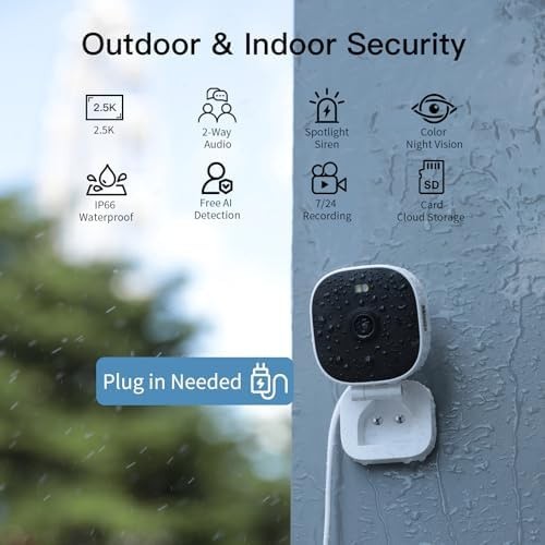 VIMTAG 2.5K Cameras for Home Security Outdoor/Indoor, Color Night Vision Secu... gallery