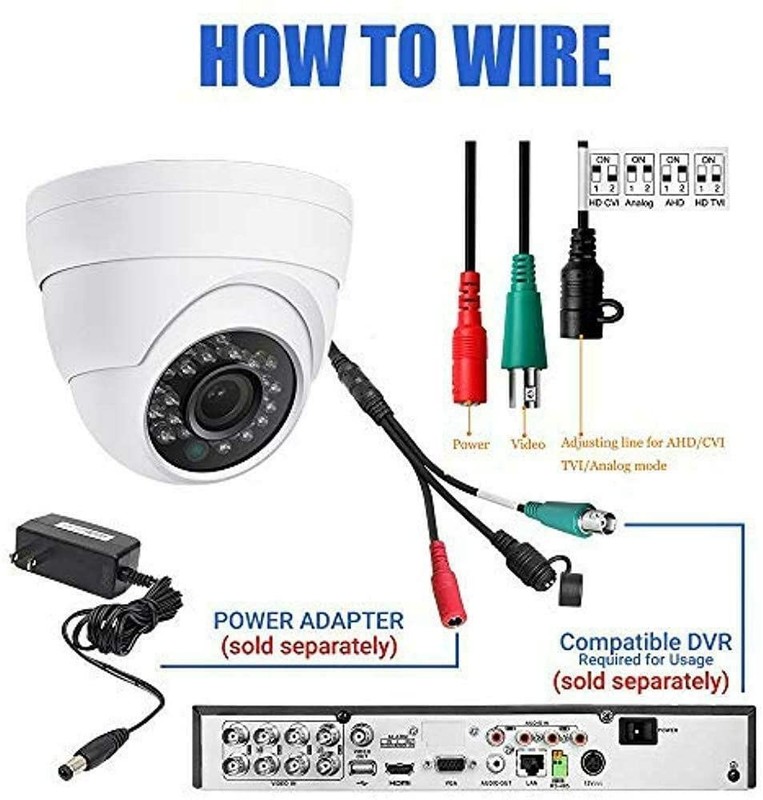 5MP Full Color Night Vision Dome TVI CCTV Security Camera with Visible White ... gallery