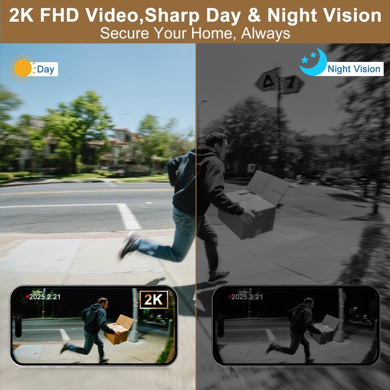 Doorbell Camera Wireless,2K FHD Head-to-Toe Video, no Subscription,Two-Way Ta... gallery