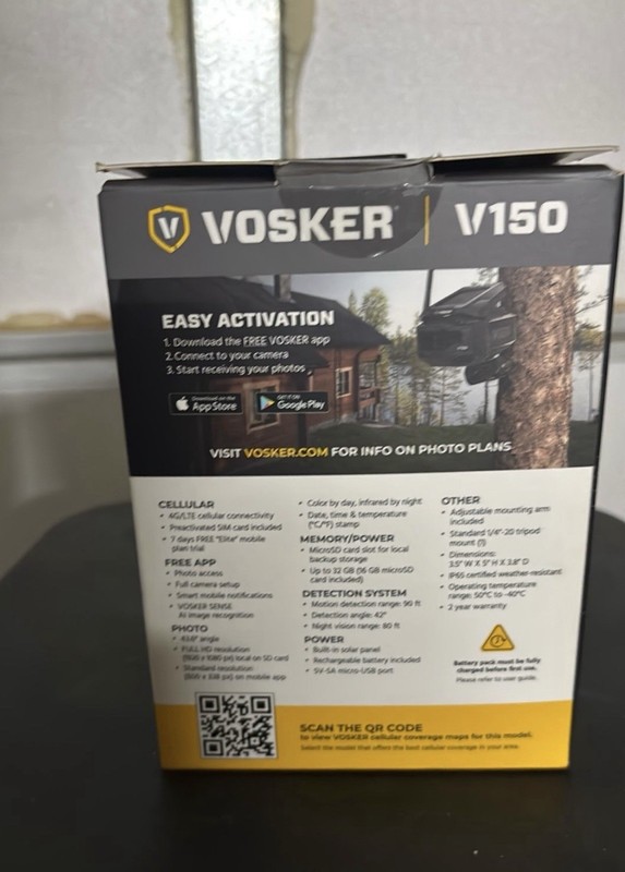 Vosker V150 LTE Cellular Security Camera No Required WiFi Ip65 Weather Resistant gallery