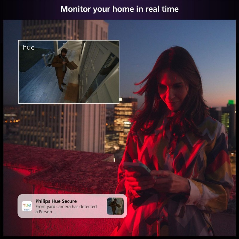 Philips Hue Secure Battery Powered Smart Security Camera 1080P Hd Home Monito... gallery