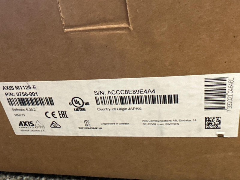 ^ Axis Communications M1125-E Fixed Network Camera gallery
