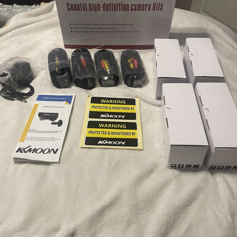 Coaxial High-Definition Four Camera Kit S2096US CCTV Cameras NIB