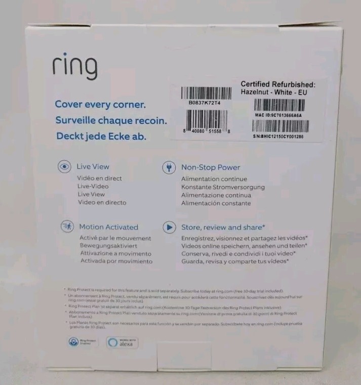Ring Indoor Cam Plug-In Security Camera Hazelnut White. SEE DESCRIPTION gallery