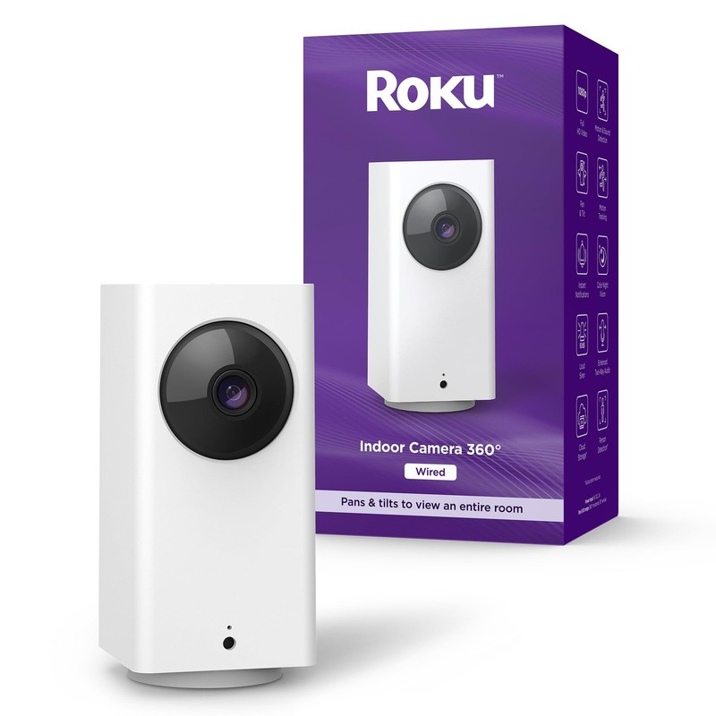 Roku Indoor Camera 360° for Home Security – Security Camera with 1080p HD Color