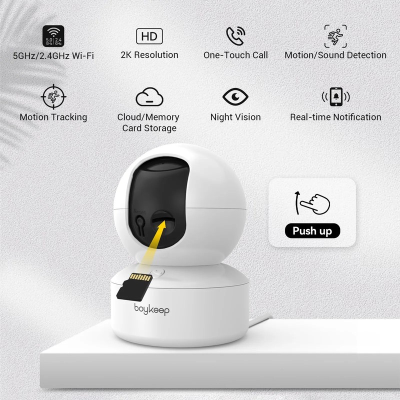 Boykeep Pet Dog Camera 2K WiFi 360° Pan Tilt, 2-Way Audio, Night Vision gallery