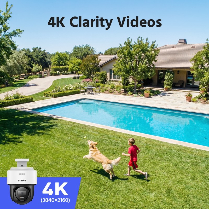 ANNKE 3K 5MP PoE Security IP Camera PT Color Night Vision Two Way Audio H.265+ gallery