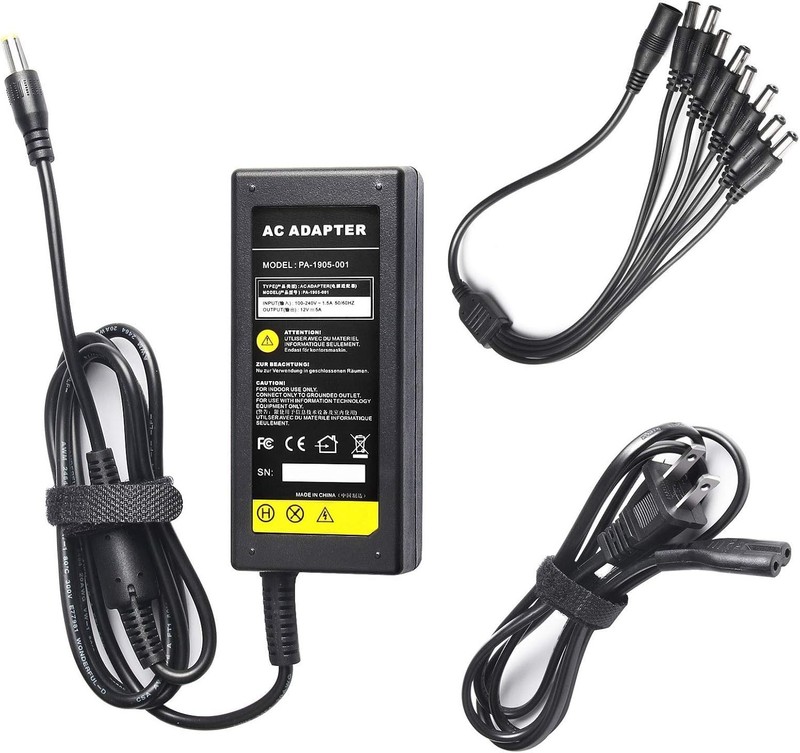 Reliable 12V 5A Power Supply Adapter with 8-Way Splitter for Enhanced Security gallery
