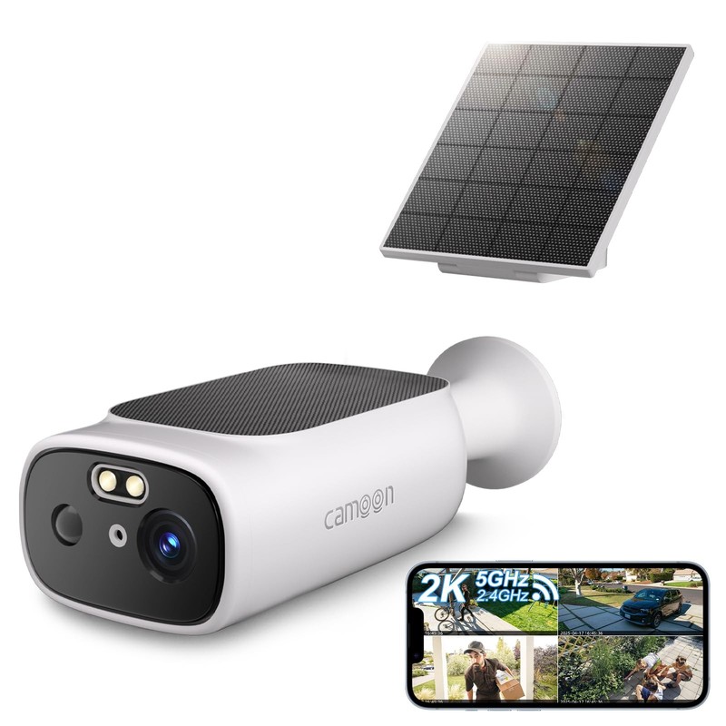 2K Solar Camera Outdoor Wireless-5/2.4Ghz WiFi Cameras for Home Security, AI …