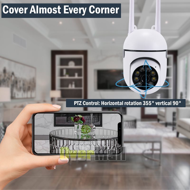 Wireless 2.4G WiFi Security Camera System Smart Outdoor Color Night Vision 1080P gallery