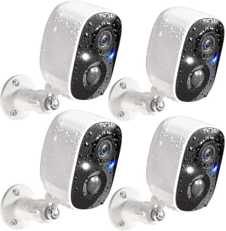 Security Cameras Wireless Outdoor 4 Pack, 2K Battery Powered Cameras for Home... gallery