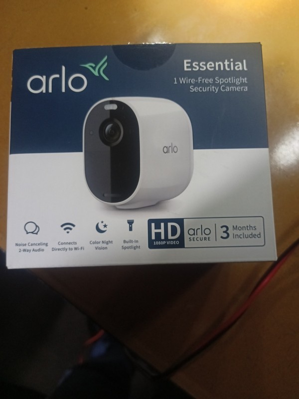 New Arlo Essential 1 Wire-free Spotlight Security Camera White