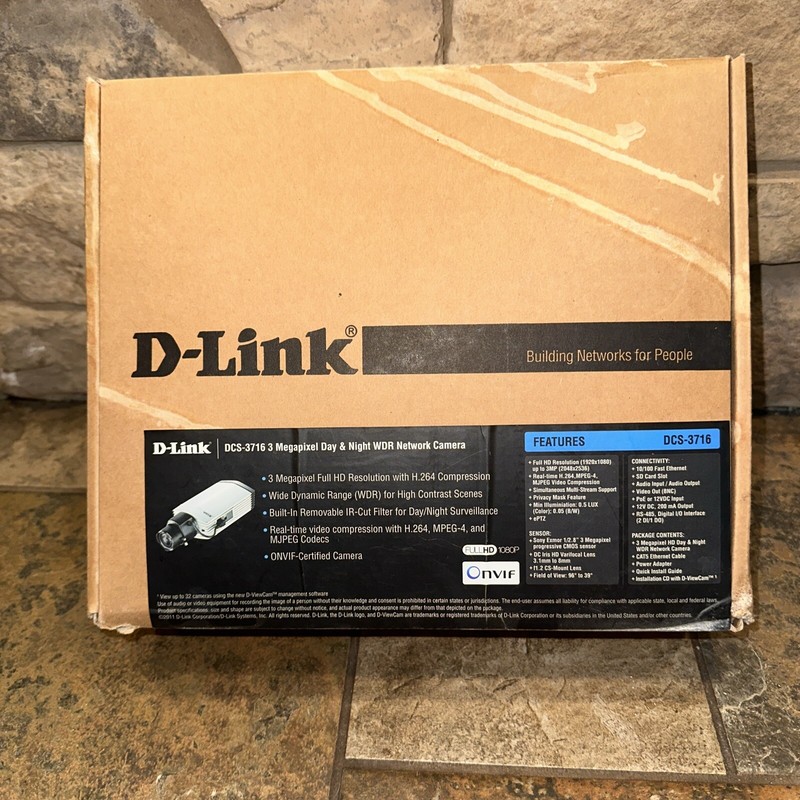 D-LINK DCS-3716 IP CAM 3MP SONY EXMOR LENS DAY-NIGHT VARIFOCAL LENSE DC-IRIS POE