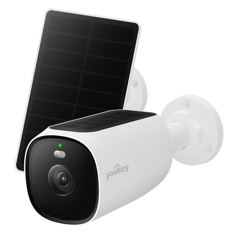 Solar Security Camera Wireless Outdoor, 24/7 AOV Recording, 2.5K No Subscript…