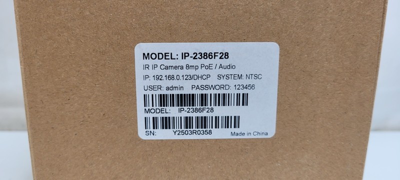 IR IP Turret Security Camera 8MP POE w/ Audio IP-2386F28 NEW IN BOX gallery