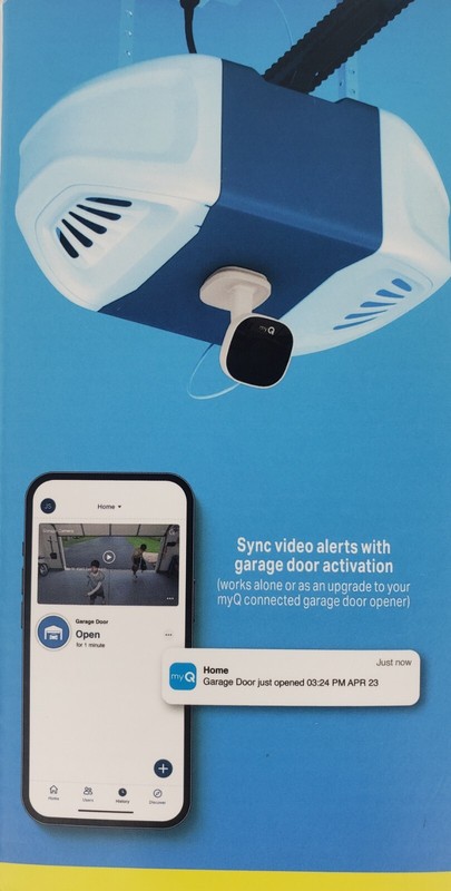 MyQ Smart Garage HD Camera / Stand alone or Upgrade To MyQ Garage Opener motion gallery