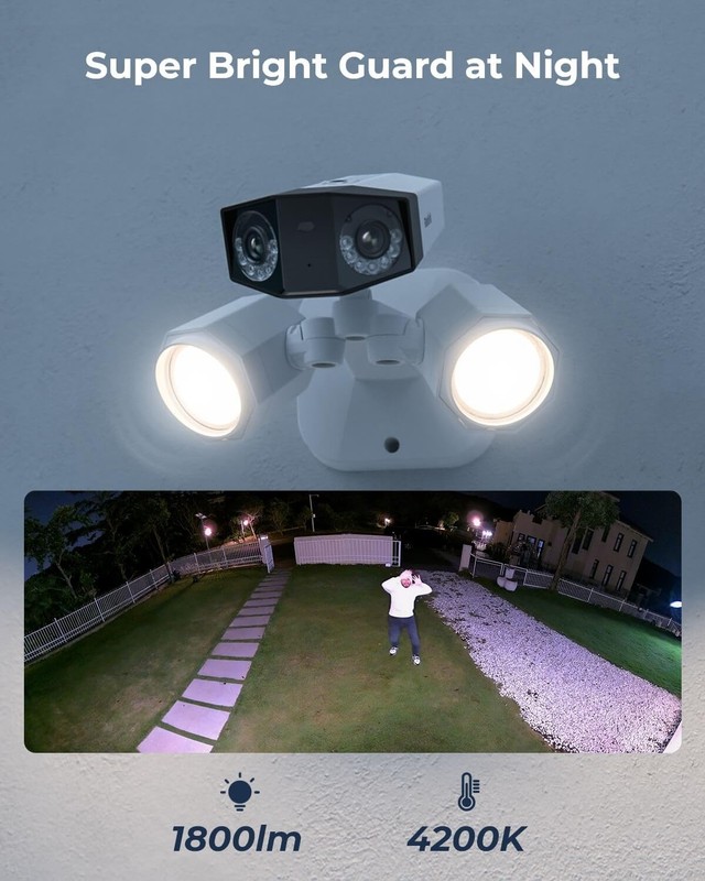 4K PoE Security Camera Duo Floodlight PoE, 180° Ultra-Wide Angle gallery