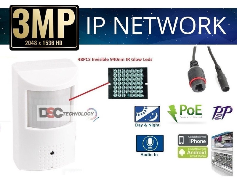 2MP 1080p IP IR POE PIR Motion Detector HD Camera On-vif -US SHIP*