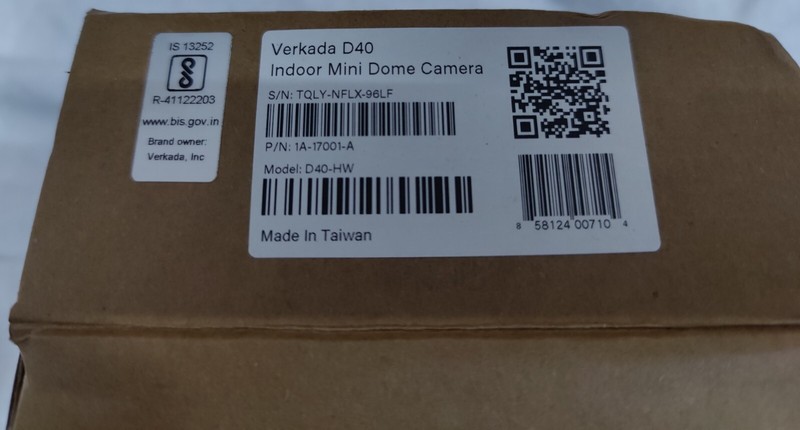 VERKADA D40-HW Indoor Mini Dome Camera P/n: 1A-17001-A gallery
