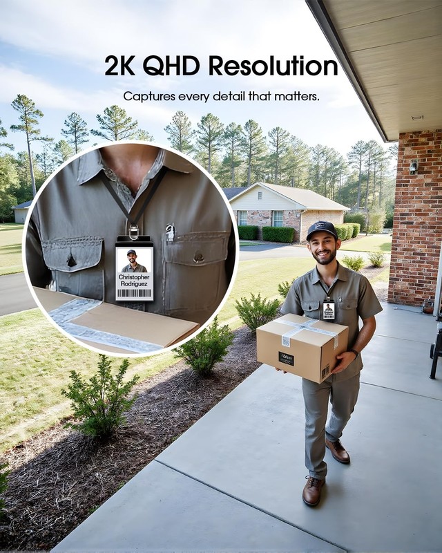 Solar Wireless Outdoor, 2K Ultra Clear Home System, No Subscription, Human De... gallery