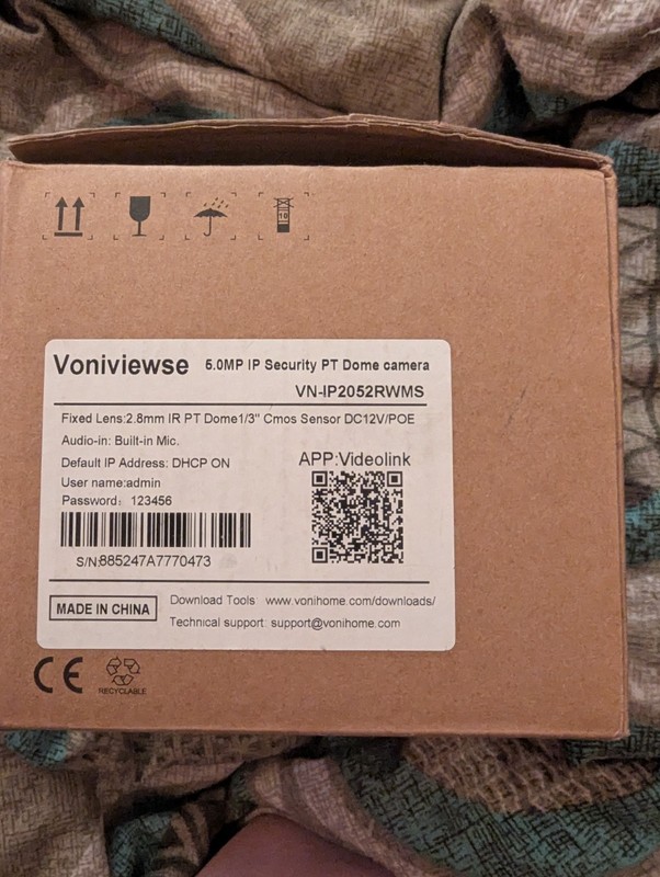Voniviewse 5 Megapixel IP Security Dome Camera