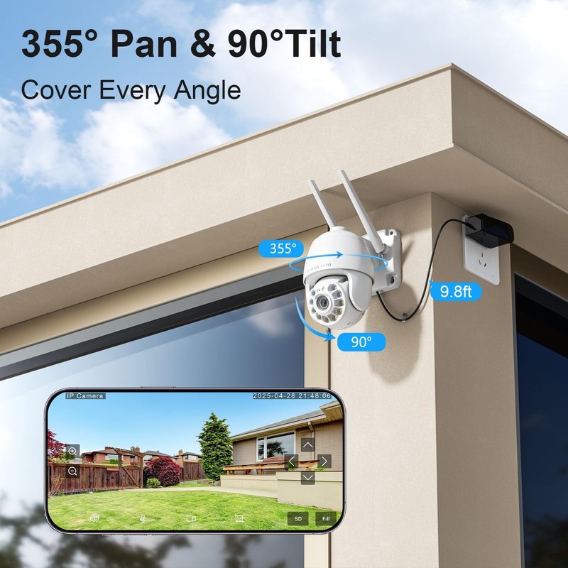 Plug-in Cameras for Home Security 4MP HD, Hosafe WiFi Security Cameras Wirele... gallery