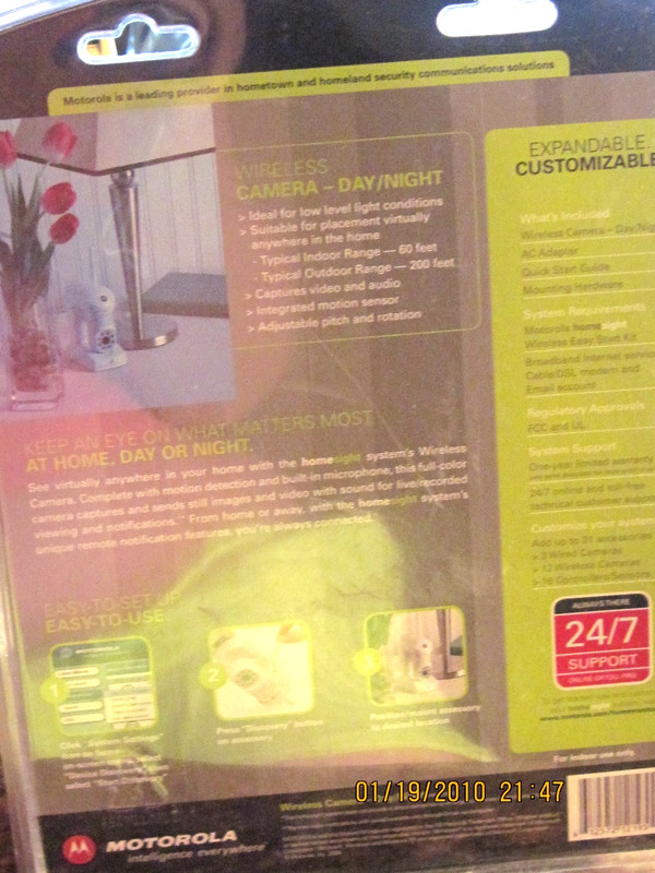 NEW Motorola HMVC3050 Homesight Wireless DAY / NIGHT Camera For Homesight System gallery