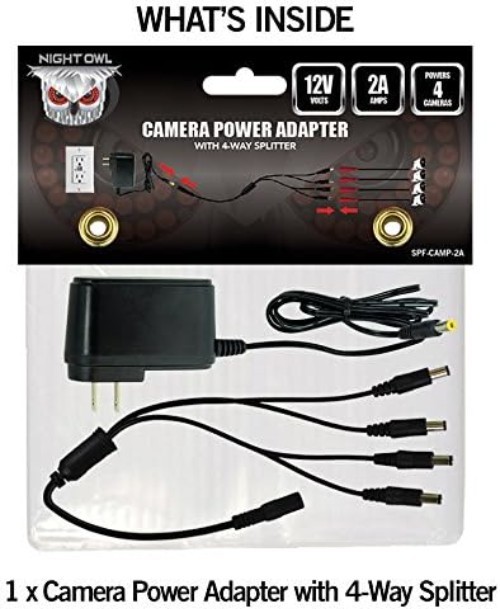 Night Owl SPF-CAMP-2A Camera Adapter with 4-Way Splitter - Power Up to 4 Cameras gallery