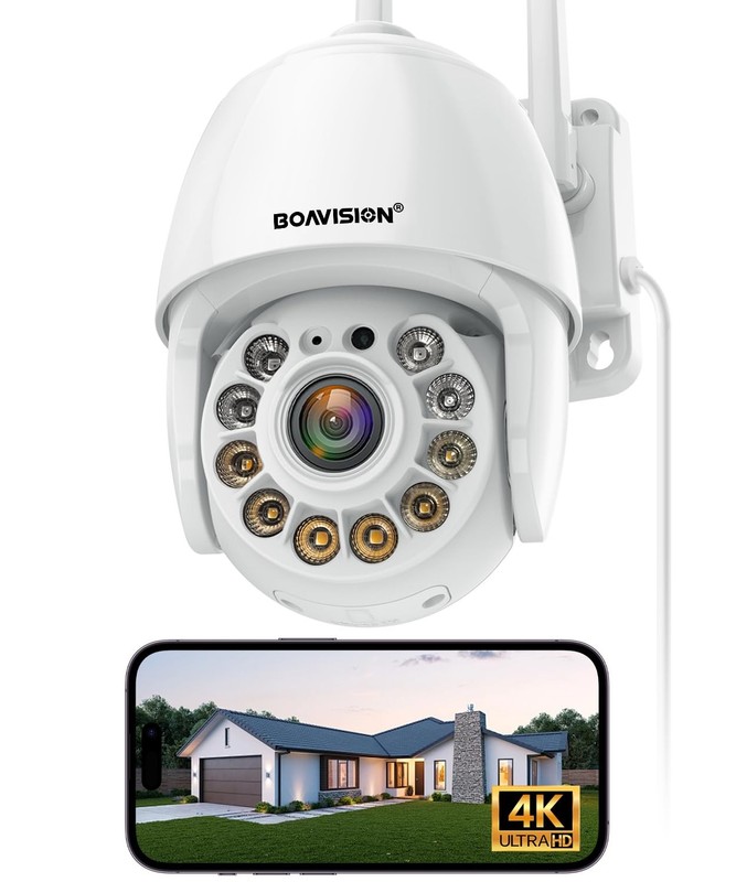 4K/8MP Security Camera Outdoor, Wireless WiFi IP Camera Home Security System …