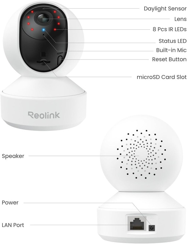 E1 Pro 3K PT Wi-Fi Indoor Camera for Baby & Pet Monitoring, Auto Tracking, 5MP N gallery