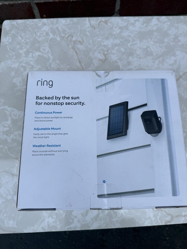 Ring Solar Panel Compatible W Spotlight Cam Battery & Stick Up Cam Battery Black gallery