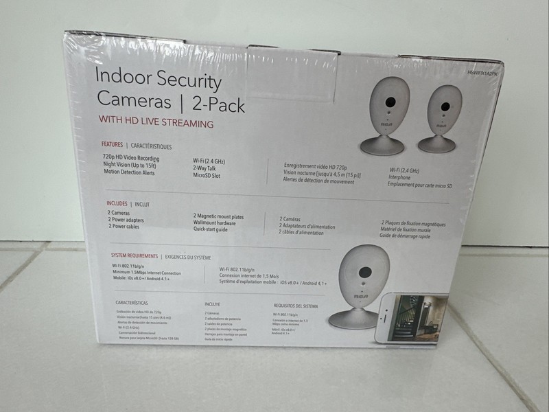RCA Indoor Security Camera 2 Pack Model HSWIFIX1A2PK gallery
