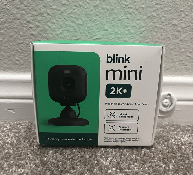 Blink – Mini 2K+ Compact plug-in security camera, 2K video resolution, Black