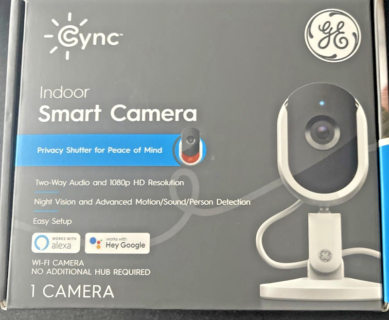 GE CYNC Smart Indoor Security Wi-Fi Camera Two-Way Audio 1080p HD, NIB gallery