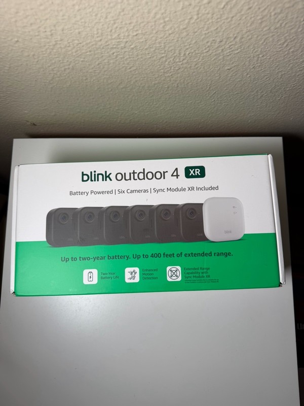 Blink Outdoor 4 XR New Battery Powered 6 Cameras Sync Module XR Included