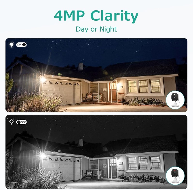 4MP Cameras for Home Security with Audio and Video, 2.4g/5g Cameras for House gallery