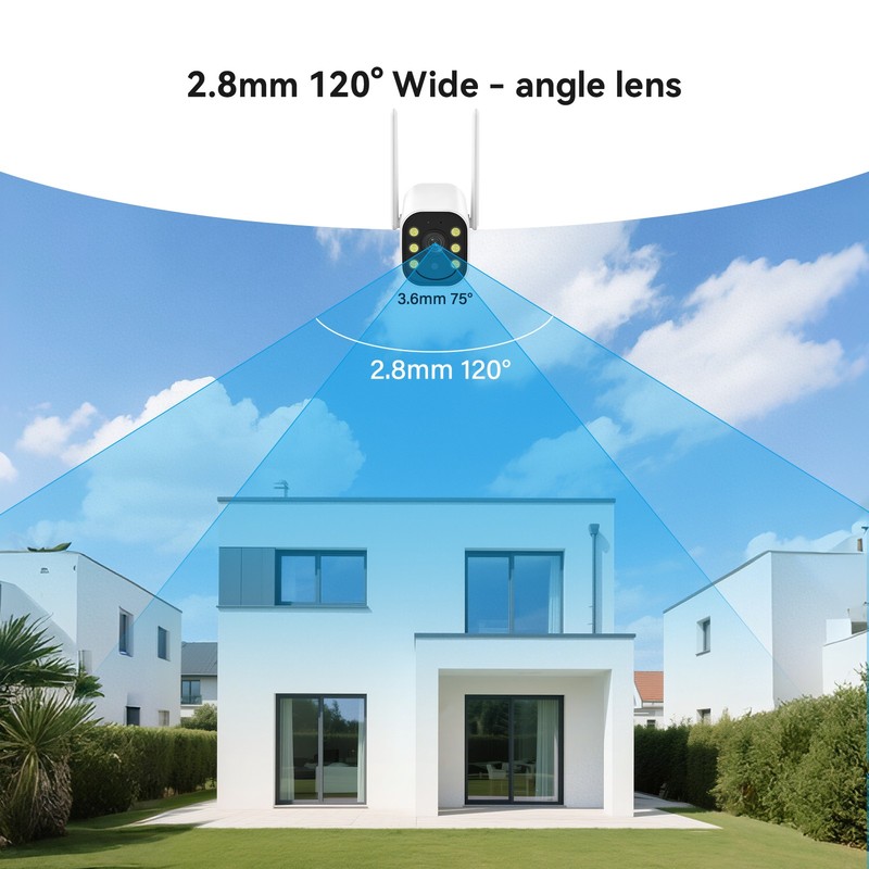 5MP 2.4/5G WiFi Indoor Outdoor Security Camera Smart Wireless Two-Way Audio Dome gallery